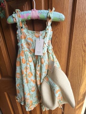 NWT Joie Kids Brand Subdress And Matching Beach Hat